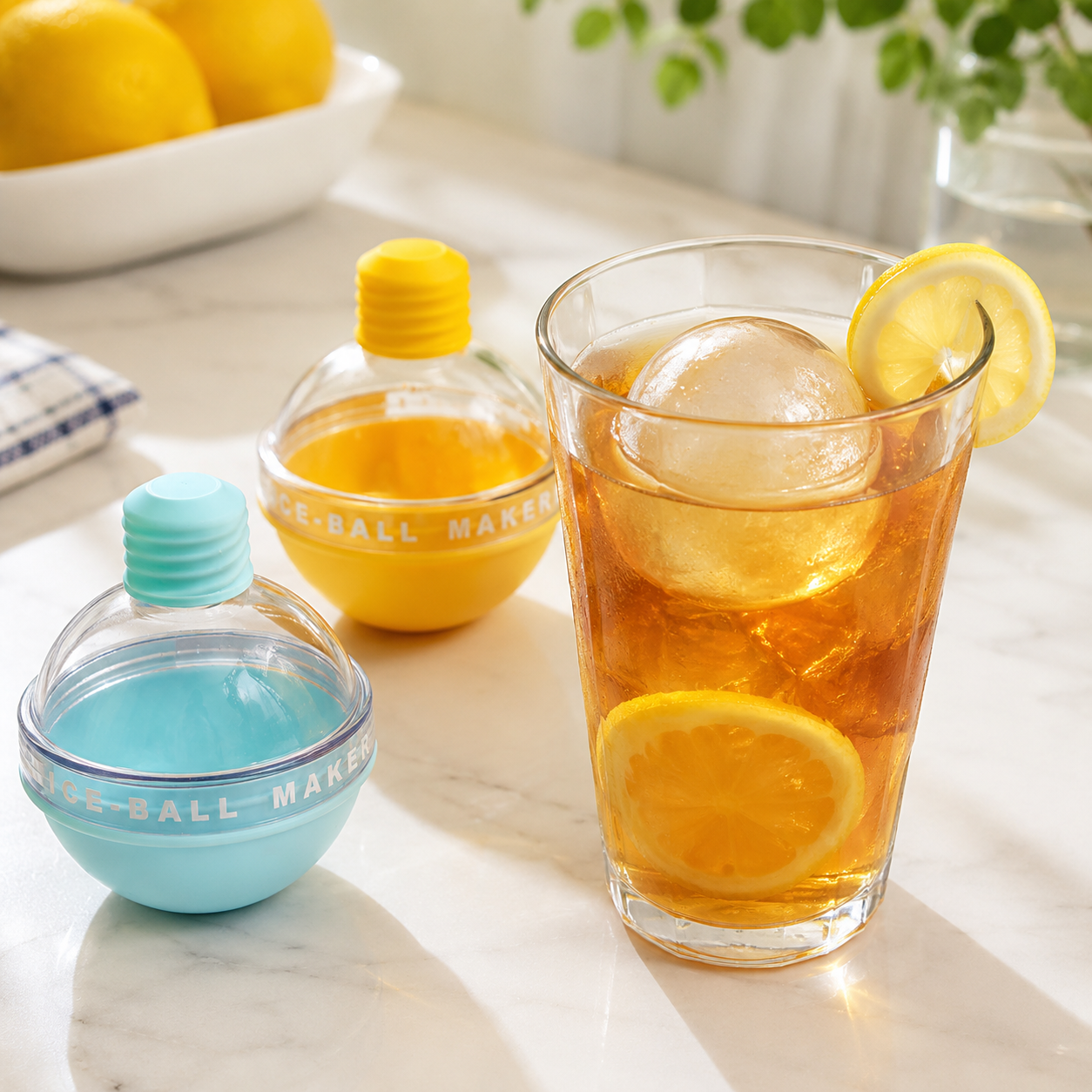Light Bulb Ice Ball Mold – Large Round Ice Sphere Maker