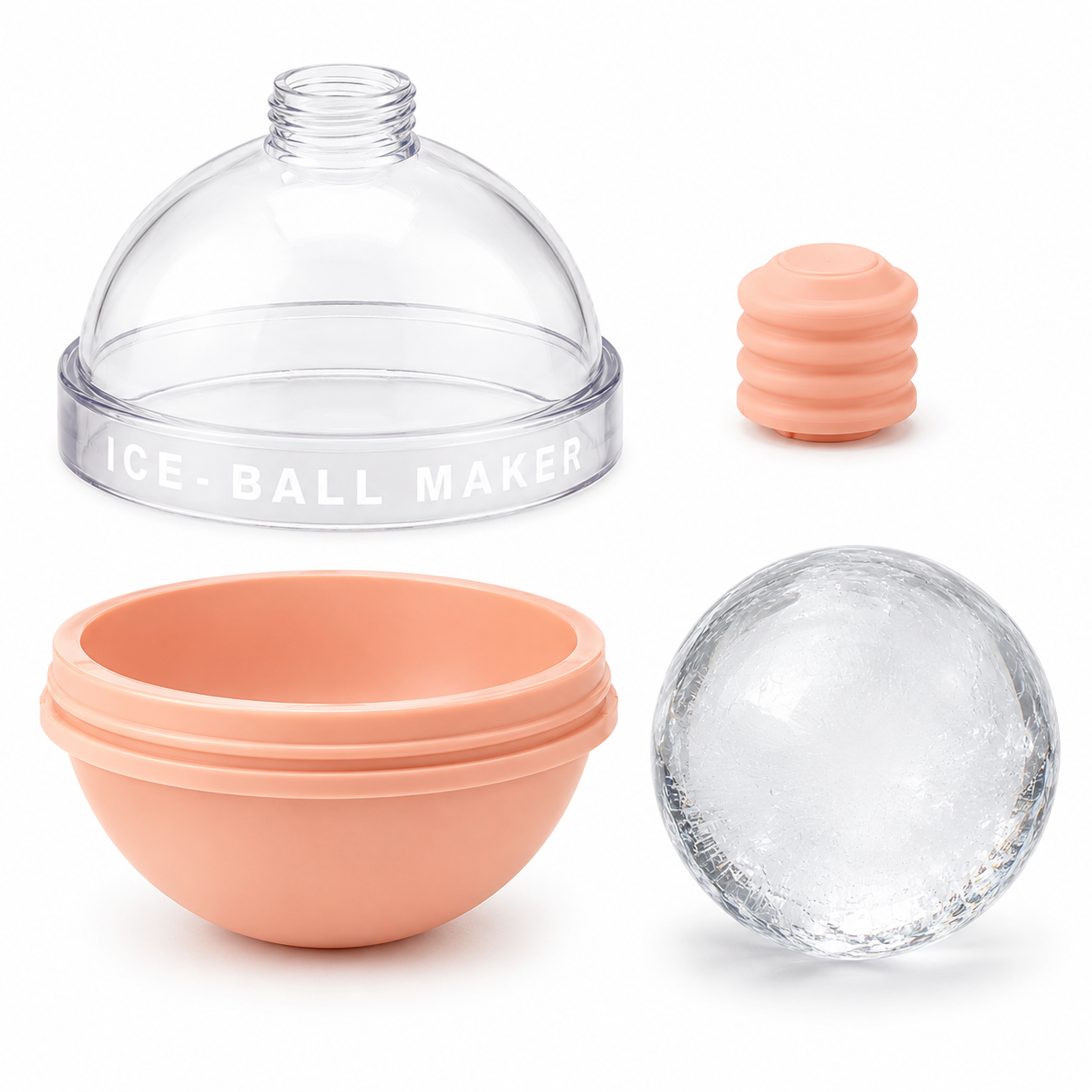 Light Bulb Ice Ball Mold – Large Round Ice Sphere Maker